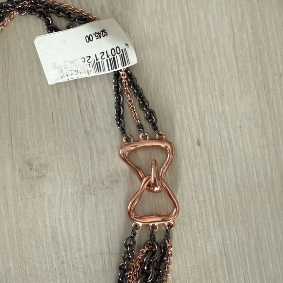 NWT Alexis Bittar 18” Black and Rose Gold Statement Necklace - Picture 5 of 5